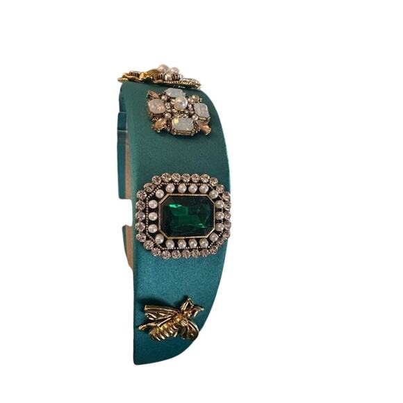 Nwot. Bought to sell and never worn. Teal Rhinestone Comfy Headband